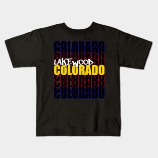 Lakewood Colorado Typography Kids T-Shirt